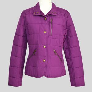 RALPH LAUREN Women's Quilted Barn Jacket Purple Size M